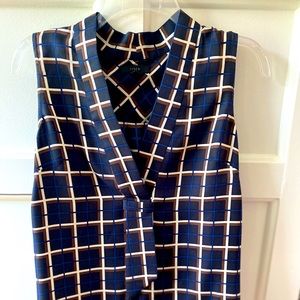 J. Crew plaid silk blouse